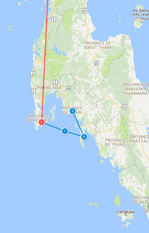 Itinéraire Sud Thaïlande