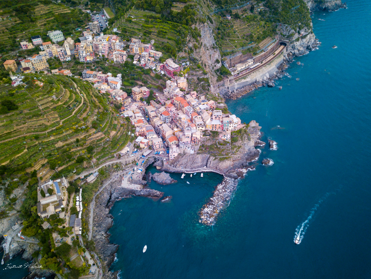 manarola vue du ciel cinque terre