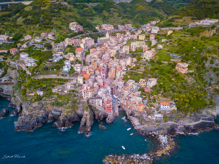 vue drone cinque terre
