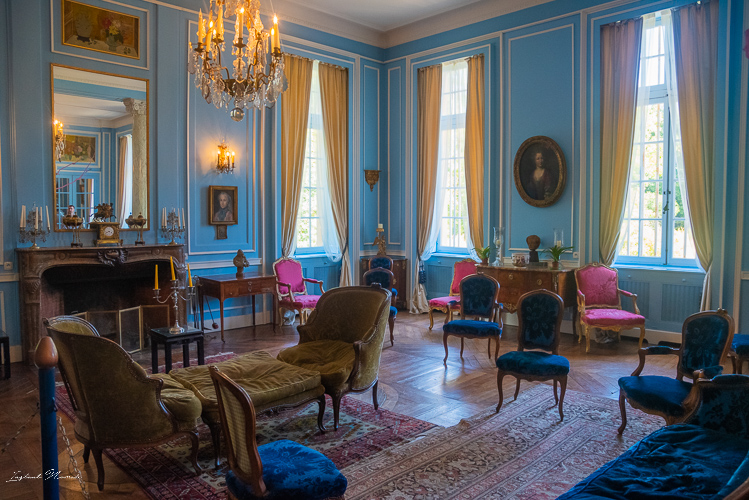 salon bleu chateau la grange