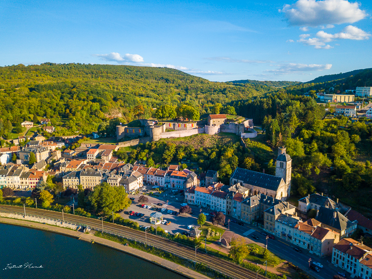 vue drone chateau des ducs de lorraine