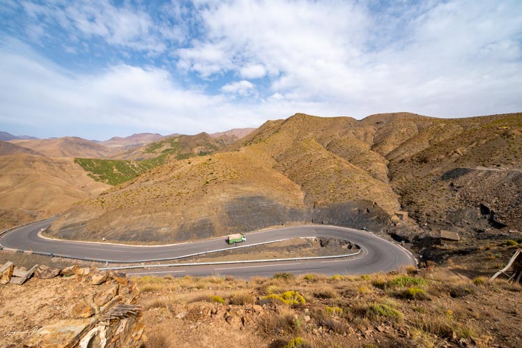 route sinueuse maroc