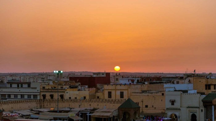 coucher de soleil meknes