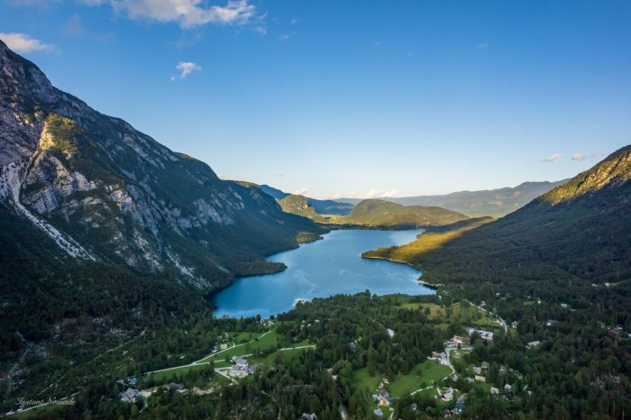 vue lac bohinj depuis cascade savica