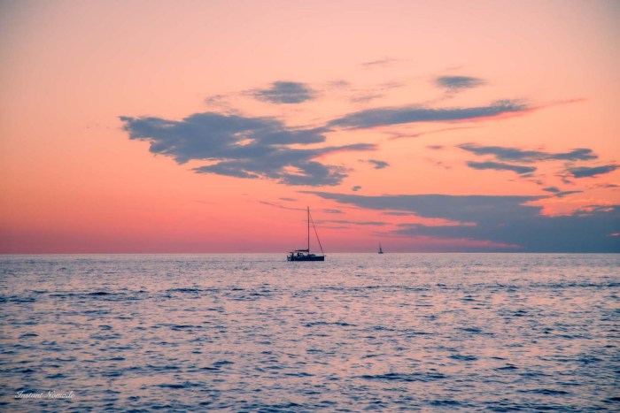 coucher de soleil mer piran