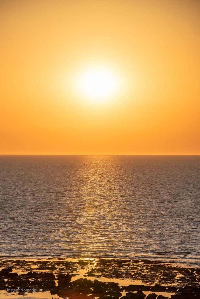 coucher de soleil mer baie de somme