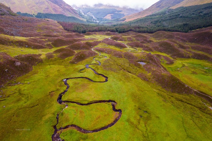 vue drone glen clova ecosse