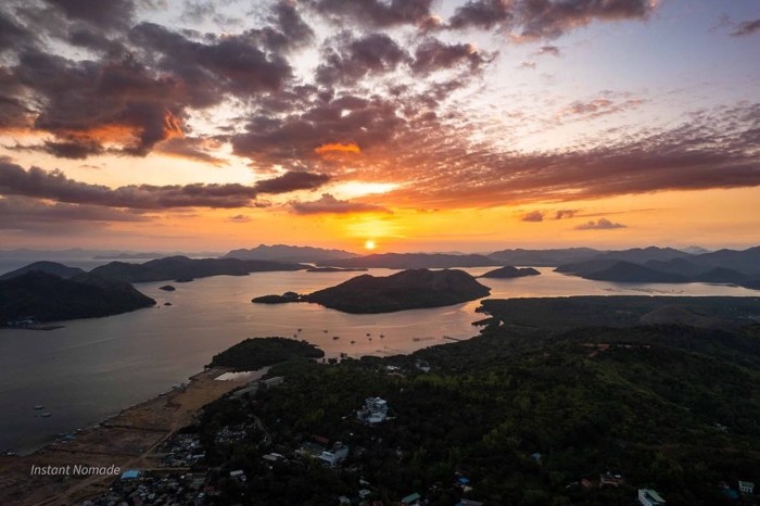 coucher de soleil mont tapyas coron