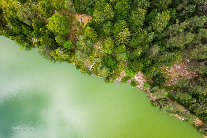 lac vert drone vosges