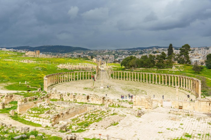 place ovale jerash jordanie