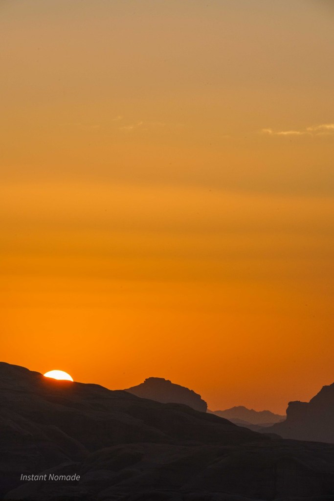 coucher de soleil wadi rum jordanie