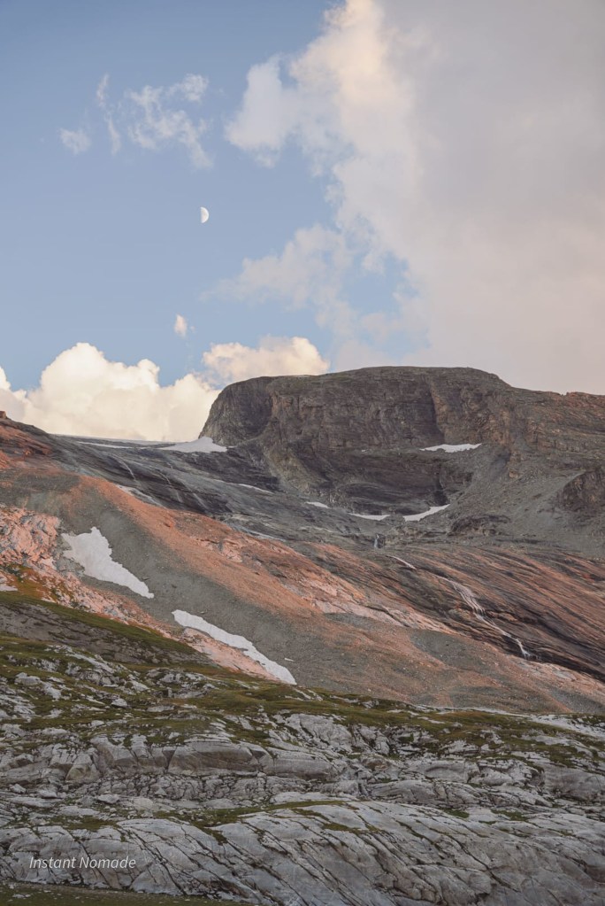 coucher soleil col vanoise alpes