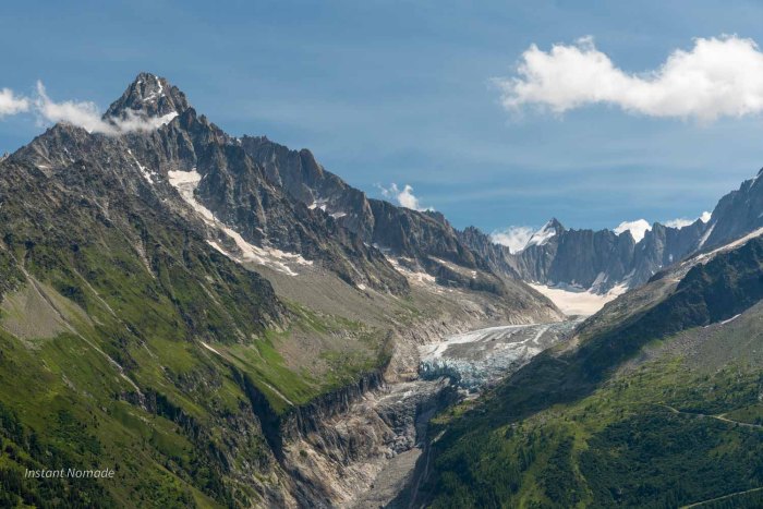 vue sur le glacier d'argentière