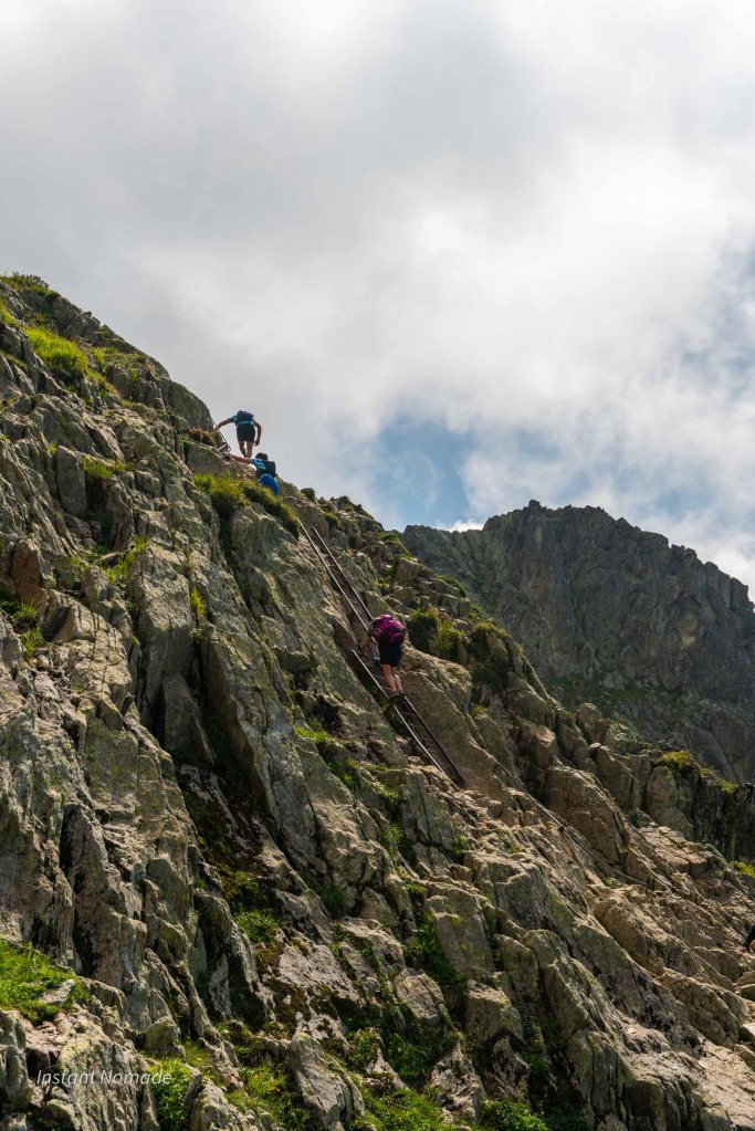 trek aiguilles rouges echelle col brevent