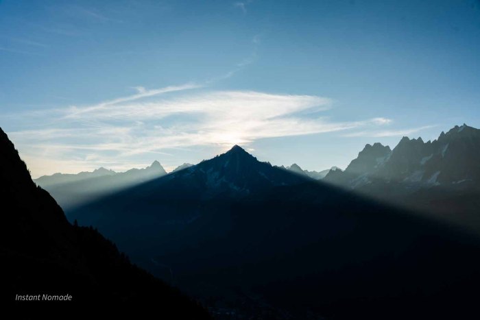 Lever de soleil dans le massif des aiguilles rouges