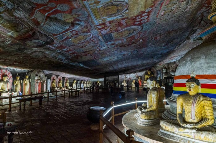 maharaja viharaya, grande grotte du temple d'or de dambulla