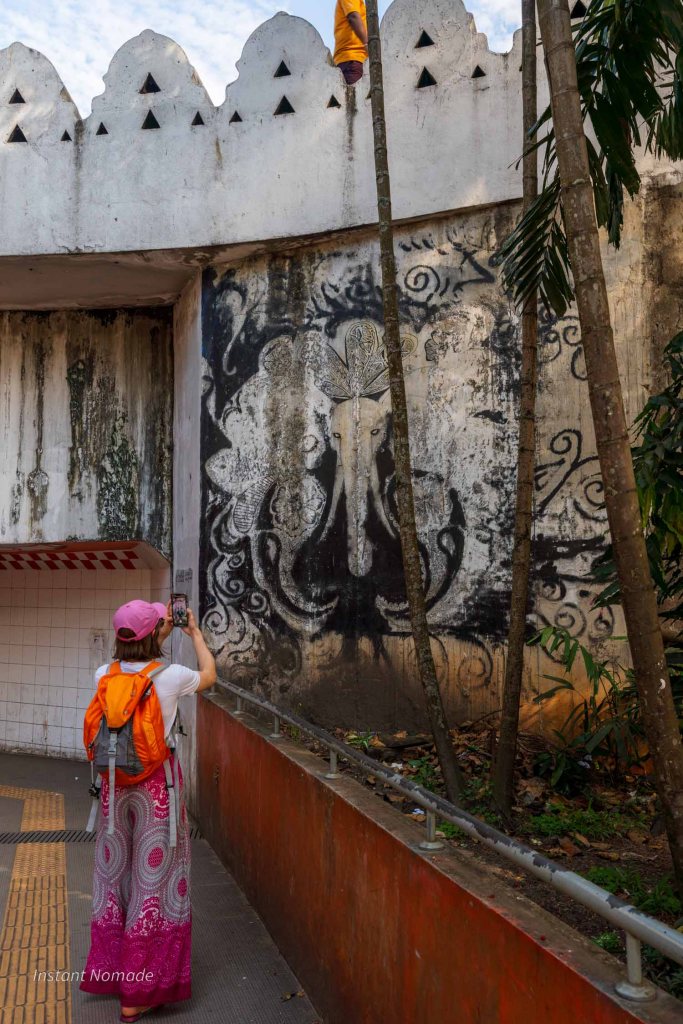 street art à kandy pris en photo par une promeneuse