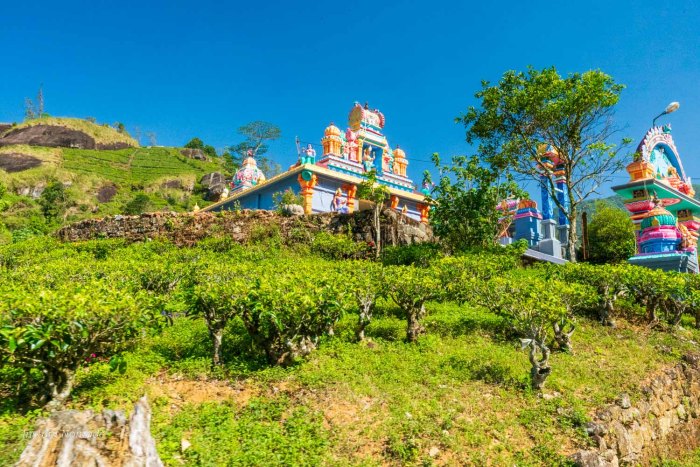 temple hindou en direction des knuckles sri lanka