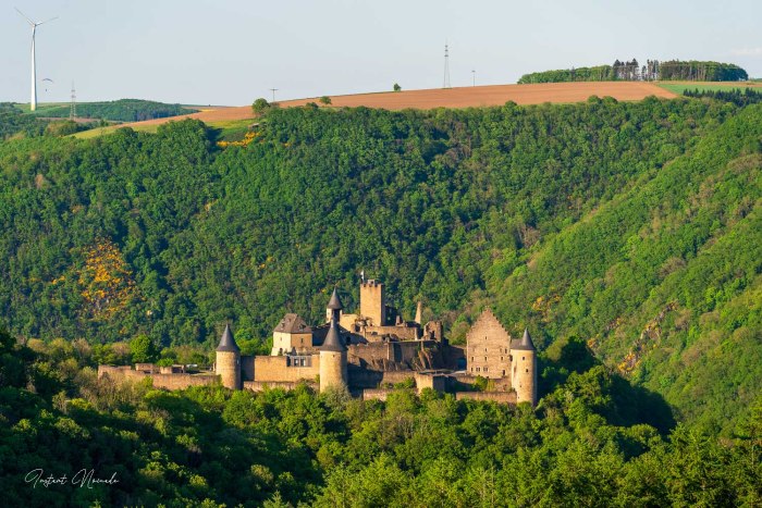 point de vue de la route chateau de bourscheid