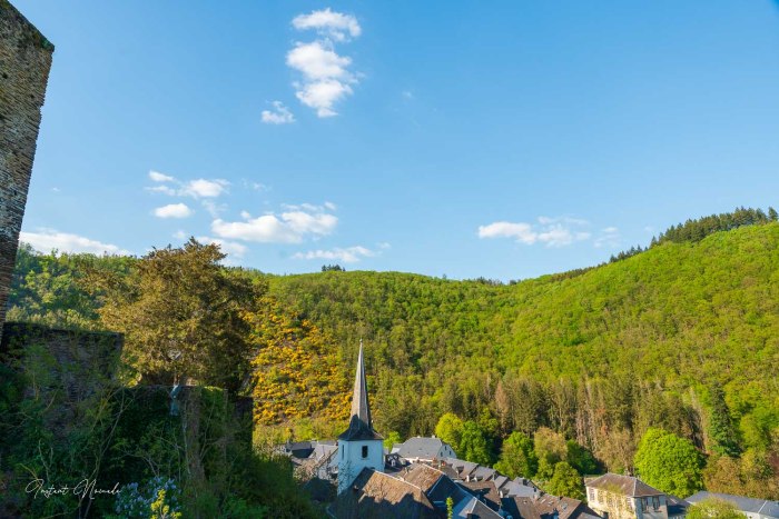 vue depuis le chateau sur esch sur sure