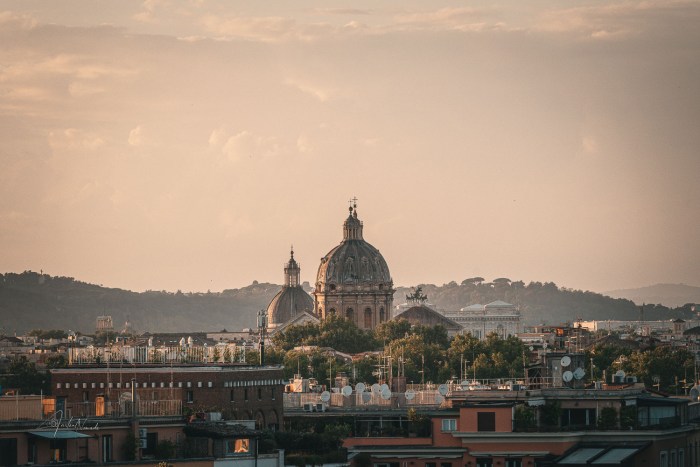 coucher de soleil rome