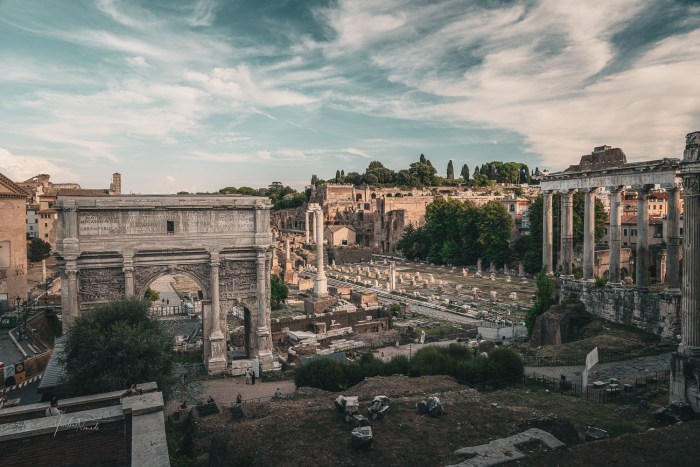 forum romain mont palatin rome italie