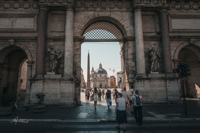 place du peuple rome italie