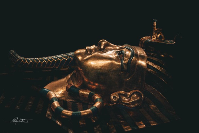 portait d'un sarcophage faisant partie du trésor de toutankhamon