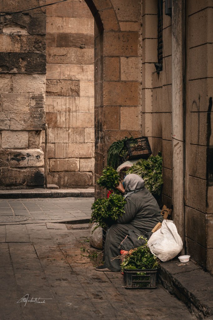 vendeuse dans les rues du caire egypte
