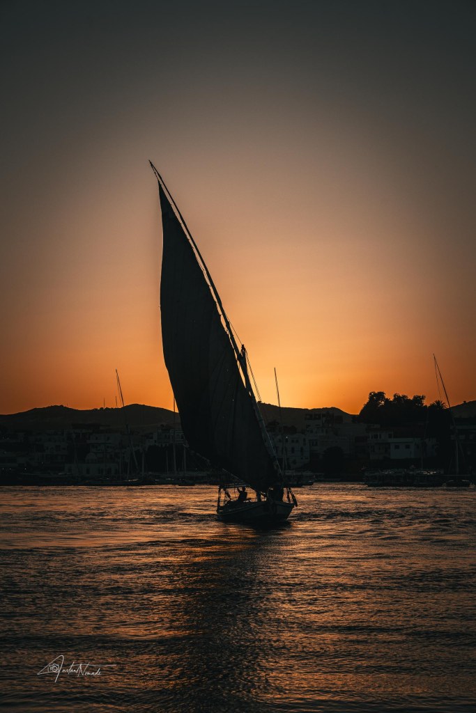 coucher de soleil assouan egypte